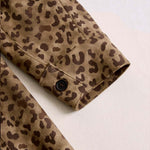 Vintage Leopard Print Eco-suede Jacket