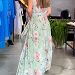 Venesa™ | Elegant Sleeveless V-neck Floral Print Dress