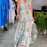Venesa™ | Elegant Sleeveless V-neck Floral Print Dress