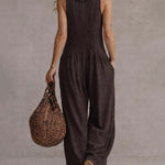 Retro Ruffle Neck Knitted Jumpsuit