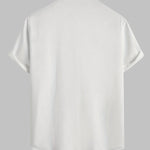 Men's Japanese rose print casual short-sleeved shirt