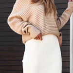 V-neck pullover casual commuting long-sleeved sweater sweater