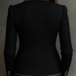 Metal Button Tweed Blazer
