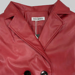 Long Sleeves Buttoned Solid Color Notched Collar Jackets&Coats Outerwear