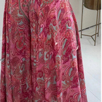 Ethnic Paisley Print Elastic Patchwork Waist Pocketed Lightweight Pants