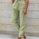 Allison - Luxury Linen and Cotton Tailored Dress Trousers