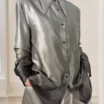 Long Sleeves Buttoned Gradient Lapel Blouses&Shirts Tops