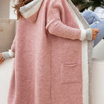 Autumn and winter casual all-match hooded long cardigan sweater jacket