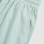 Men's solid color textured casual elastic waist shorts