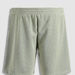 Men's solid color textured fabric casual shorts