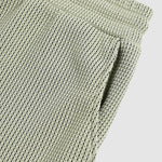 Men's solid color textured lapel polo casual shorts set