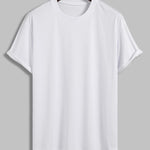 Men's 100% cotton basic round neck T-shirt three-piece set