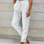 Allison - Luxury Linen and Cotton Tailored Dress Trousers