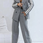 Easy Street Sporty Patchwork Elastic Waist Pocketed Loose Pants
