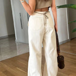 Casual Lasel Vest & Pants Two-Piece Set
