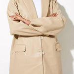 Bershka Oversized Faux Leather Blazer