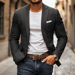 Men's Casual Linen Notch Lapel Single-breasted Slim-fit Blazer