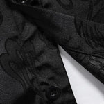 Men's Chinese Dragon Totem Satin Short Sleeve Shirt
