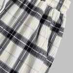 Men's Pleated Plush Plaid casual shorts