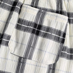 Men's Pleated Plush Plaid casual shorts