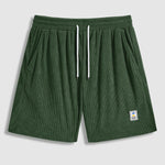 Men's Corduroy Elastic Waist Casual Shorts