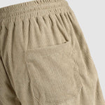 Men's Corduroy Elastic Waist Casual Shorts
