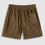 Men's Corduroy Elastic Waist Casual Shorts