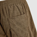 Men's Corduroy Half Button Short Sleeve Shirt Casual Shorts Set