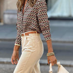 Lapel casual slim shirt