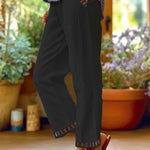 Wren – Relaxed fit cropped trousers with contrasting details
