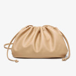 Pleated drawstring cloud bag