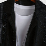 Men's knitted hollow short-sleeved shirt
