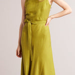 CHIC BUTTON OPEN BACK DRESS