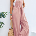 Solid color casual suspenders overalls