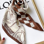 Urban Plaid Printed Square Scarf