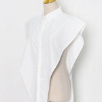 Original Solid Color Irregularity Geometry Blouse Tops