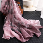 Original Floral Sun-Protection Silk Scarf