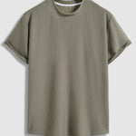 Men's comfortable textured T-shirt casual shorts set