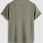 Men's comfortable textured T-shirt casual shorts set