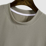 Men's comfortable textured T-shirt casual shorts set