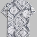 Men's Paisley Print Business Casual Lapel POLO