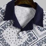 Men's Paisley Print Business Casual Lapel POLO