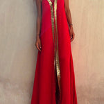 Margovil V Neck Backless Sequin Detailed Cami Maxi Dress