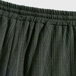 Men's retro texture elastic waist drawstring casual shorts