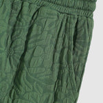 Men's floral texture solid color casual shorts