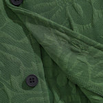 Men's retro textured Cuban collar solid color short-sleeved shirt