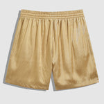 Men's satin texture solid color casual shorts
