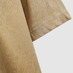 Men's Satin Texture Solid Color Casual Cuban Collar Shirt