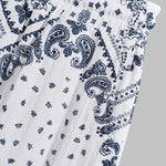 Men's Ethnic Paisley Print POLO Short Sleeve Shirt  Shorts Set