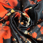 Bodycon High Waisted Contrast Color Flower Print Split-Back Split-Joint Lapel Mini Dresses